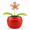 Solar Powered Flip Flap Flower Plant-Red