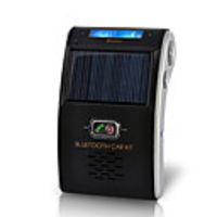 Solar Powered Hands-Free Bluetooth Car Kit with Caller ID (MP3,  FM Transmitter)