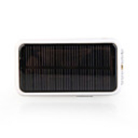 Solar Powered Rechargeable 2600mAh Portable Power Pack with 6-LED Flashlight Red Laser (Blue)