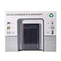 Solar Powered Self-Recharging 3-LED Flashlight + Phone Charger
