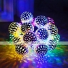 Solar String Lights Moroccan Ball Waterproof 5m 20LED Balls Globe Fairy String Lights Orb Lantern Christmas Lighting for Outdoor Party Home Decoration