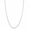 solid 14k white gold rope chain necklace (0.9 mm,  24 inch)