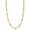 solid 18k gold over sterling silver italian 5mm diamond-cut figaro link chain necklace for women men,  16,  18,  20,  22,  24,  26,  30 inch 925 made in italy (24 inches)