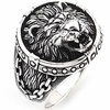 solid 925 sterling silver - mens large lion ring - sizes 7-13 lion of judah ring (9)