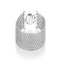 solid 925 sterling silver italian 12mm mesh link chain bracelet for women men,  6.5,  7,  7.5,  8,  8.5 inch made in italy (7.5)
