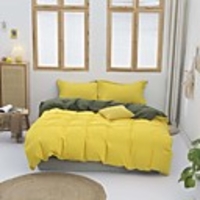 Solid Color 2/3 Pieces Bedding Set Duvet Cover Set Comforter Cover Ultra Soft Hypoallergenic Microfiber Include 1 Duvet Cover and 1 or2 Pillowcases