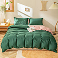 Solid Color 2/3 Pieces Bedding Set Duvet Cover Set Comforter Cover Ultra Soft Hypoallergenic Microfiber Include 1 Duvet Cover and 1 or2 Pillowcases