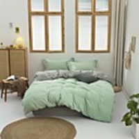 Solid Color 2/3 Pieces Bedding Set Duvet Cover Set Comforter Cover Ultra Soft Hypoallergenic Microfiber Include 1 Duvet Cover and 1 or2 Pillowcases