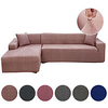 Solid Fills Print Dustproof All-powerful Slipcovers Stretch L Shape Sofa Cover Super Soft Fabric Couch Cover Sofa Furniture Protector With One Free Boster Case miniinthebox