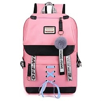 Solid School Backpack Bookbag for Student Boys Girls Multi-function Water Resistant Breathable Oxford Cloth Polyester School Bag Satchel 20 inch miniinthebox