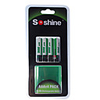 Soshine 1100mAh Ni-MH Rechargeable AAA Batteries with Case (4-Battery Pack)