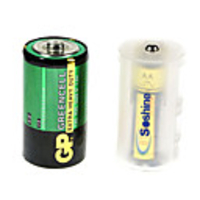 SoShine 2xAA to D-Size Cell Battery Converter Case (2-Pack)
