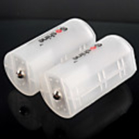 SoShine 2xAA to D-Size Cell Battery Converter Case (2-Pack)
