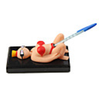Sound Activated Bikini Girl Funny Pen Holder Animated Penholder Gag Gift