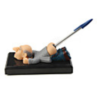 Sound Activated Old Grandpa Funny Pen Holder Animated Penholder Gag Gift