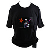 Sound and Music Activated EL Visualizer Play Guitar T-shirt (4 AAA)