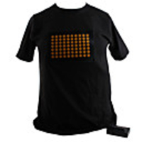 Sound and Music Activated EL Visualizer Smile T-shirt (4 AAA)