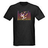 Sound and Music Activated EL Visualizer VU-Spectrum Dancer LED T-shirt (4 AAA)