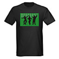 Sound and Music Activated EL Visualizer VU-Spectrum Dancer LED T-shirt (4 AAA)