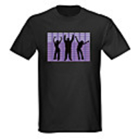 Sound and Music Activated EL Visualizer VU-Spectrum Dancer T-shirt (4 AAA)