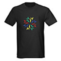 Sound and Music Activated Spectrum VU Meter EL Visualizer LED T-shirt (4 AAA)