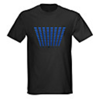 Sound and Music Activated Spectrum VU Meter EL Visualizer LED T-shirt (4 AAA)