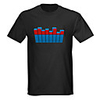 Sound and Music Activated Spectrum VU Meter EL Visualizer LED T-shirt (4 AAA)