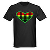 Sound and Music Activated Spectrum VU Meter EL Visualizer LED T-shirt (4 AAA)