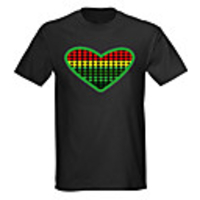 Sound and Music Activated Spectrum VU Meter EL Visualizer LED T-shirt (4 AAA)