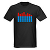 Sound and Music Activated Spectrum VU Meter EL Visualizer LED T-shirt (4 AAA)