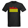 Sound and Music Activated Spectrum VU Meter EL Visualizer LED T-shirt (4 AAA)