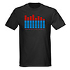 Sound and Music Activated Spectrum VU Meter EL Visualizer LED T-shirt (4 AAA)