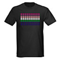Sound and Music Activated Spectrum VU Meter EL Visualizer LED T-shirt (4 AAA)