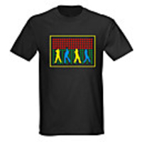 Sound and Music Activated Spectrum VU Meter EL Visualizer LED T-shirt (4 AAA)