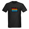 Sound and Music Activated Spectrum VU Meter EL Visualizer LED T-shirt (4 AAA)