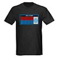 Sound and Music Activated Spectrum VU Meter EL Visualizer LED T-shirt (4 AAA)