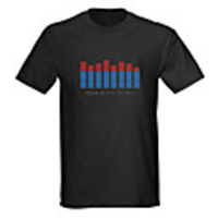 Sound and Music Activated Spectrum VU Meter EL Visualizer LED T-shirt (4 AAA)