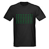 Sound and Music Activated Spectrum VU Meter EL Visualizer LED T-shirt (4 AAA)