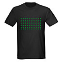 Sound and Music Activated Spectrum VU Meter EL Visualizer LED T-shirt (4 AAA)