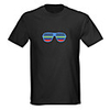 Sound and Music Activated Spectrum VU Meter EL Visualizer LED T-shirt (4 AAA)