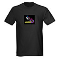 Sound and Music Activated Spectrum VU Meter EL Visualizer LED T-shirt (4 AAA)