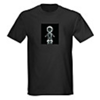 Sound and Music Activated Spectrum VU Meter EL Visualizer LED T-shirt (4 AAA)