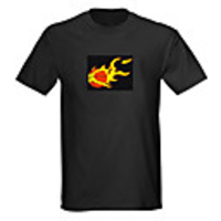 Sound and Music Activated Spectrum VU Meter EL Visualizer LED T-shirt (4 AAA)