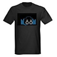 Sound and Music Activated Spectrum VU Meter EL Visualizer LED T-shirt (4 AAA)