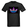 Sound and Music Activated Spectrum VU Meter EL Visualizer LED T-shirt (4 AAA)