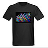 Sound and Music Activated Spectrum VU Meter EL Visualizer LED T-shirt (4 AAA)