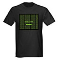 Sound and Music Activated Spectrum VU Meter EL Visualizer LED T-shirt (4 AAA)