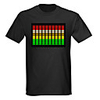 Sound and Music Activated Spectrum VU Meter EL Visualizer LED T-shirt (4 AAA)