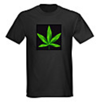 Sound and Music Activated Spectrum VU Meter EL Visualizer LED T-shirt (4 AAA)