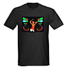 Sound and Music Activated Spectrum VU Meter EL Visualizer LED T-shirt (4 AAA)